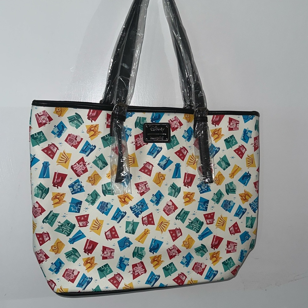 Loungefly Disney 65th anniversary tote and keychain